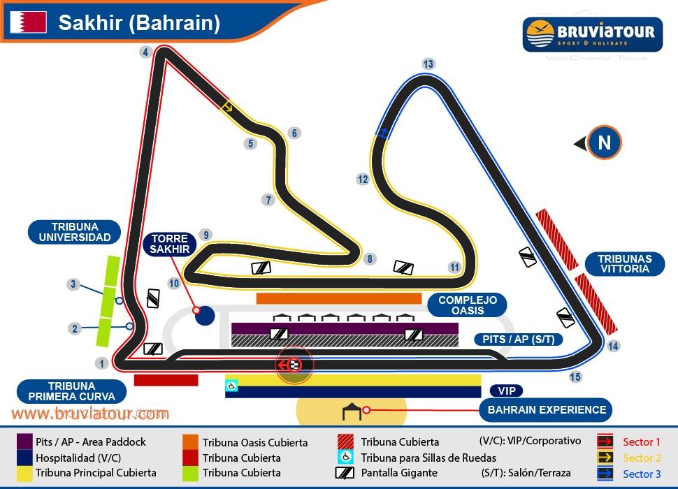 Circuito Sakhir Bahrain esp modificato